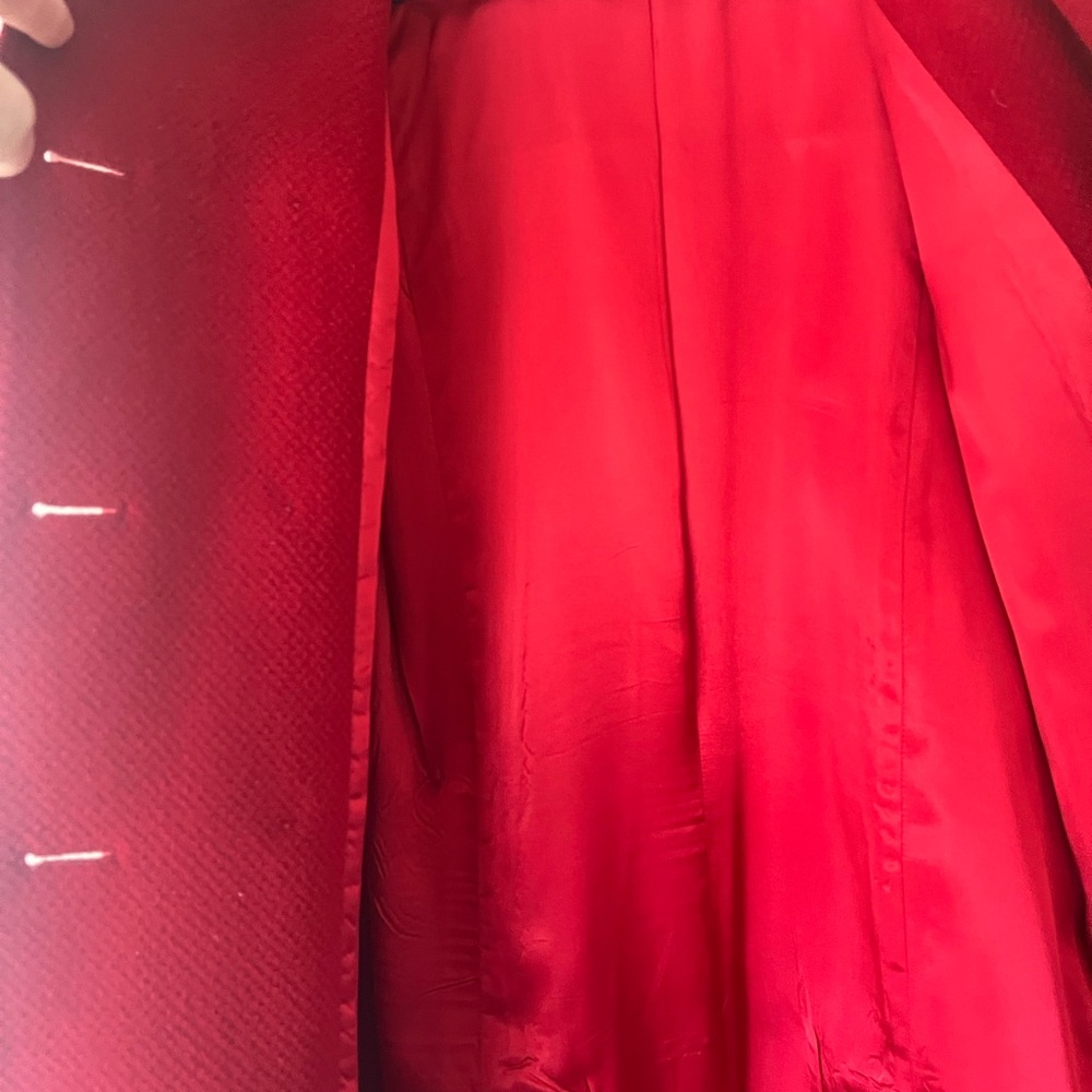 Red Wool Coat - Picture 4 of 7